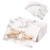 PH PandaHall 100pcs Hair Bow Holder, Marble Pattern Hair Clip Display Cards 3.9x2.5 Rectangular Cardboard Hair Clip Hanger with 100pcs OPP Bags for Jewelry Hair Accessory Selling Small Business view 1