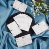 PH PandaHall 100pcs Hair Bow Holder, Marble Pattern Hair Clip Display Cards 3.9x2.5 Rectangular Cardboard Hair Clip Hanger with 100pcs OPP Bags for Jewelry Hair Accessory Selling Small Business view 2