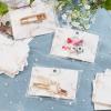 PH PandaHall 100pcs Hair Bow Holder, Marble Pattern Hair Clip Display Cards 3.9x2.5 Rectangular Cardboard Hair Clip Hanger with 100pcs OPP Bags for Jewelry Hair Accessory Selling Small Business view 3
