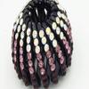 Water drill hairpin accessories bird's nest hair grab horsetail buckle headdress hair clip (Pink) view 1