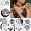 20 Sheets Black Tiny Temporary Tattoo, Hands Face Tattoos Sticker for Men Women, Forest Mountain Designs Body Art on Arm Neck Shoulder Clavicle Waterproof view 4