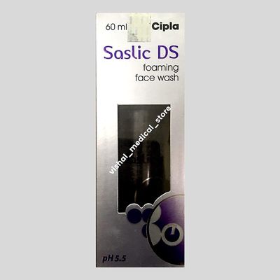 Avadh Cipla Saslic DS - Best Foaming Face Wash - For Oily, Acne & Pimple Prone Skin (Ph-5. 5), 60 ml