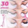 30 Pieces Y Shape Eyelash Lift & Lifting Tool Brush Set - Silicone Grafting Eyelash Extension Makeup Tool for Women(Pink) view 2