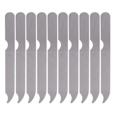 10pcs Stainless Steel Metal Nail Art New Pedicure Tool Dual Sided File Manicure