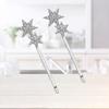 Minkissy 2Pcs Stars Hair Clips Vintage Rhinestone Bobby Pins Geometry Metal Hair Barrettes Crystal Headpiece for Kids Women Girls (Silver) view 3