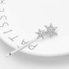Minkissy 2Pcs Stars Hair Clips Vintage Rhinestone Bobby Pins Geometry Metal Hair Barrettes Crystal Headpiece for Kids Women Girls (Silver) view 4