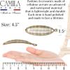 Camila Paris CP3106 4.5 inch French Banana Clip Hair Comb Classic Girls Updo Flexible Ponytail Holder Interlocking Banana Combs, Fashion Durable Styling Hair Accessories for Women, Made in France view 4