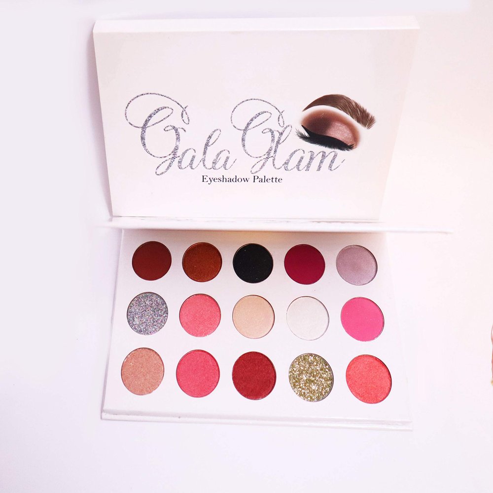 AF Alluring Faces Gala Glam Eye Shadow Palette Matte and Shimmer Glitter Eyeshadow Palette Pro 15 Colors Pigmented Eye Shadow Palette Blendable Long Lasting Waterproof Makeup Cosmetics