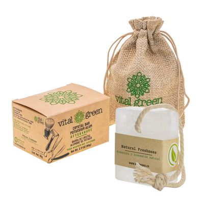 Vital Green Potassium Alum Crystal Block for Shaving  Alum Bar that Relieves Irritation Caused by Shaving and Hair Removal  Develops an Invigorating and Refreshing Reaction 3.18 oz / 90 g (1 Unit)