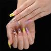 Aimimier 24Pcs Ballerina False Nails with Design Butterfly Coffin Nails with Gluetabs Gradient Fingernails for Women and Girls (Style 7) view 1
