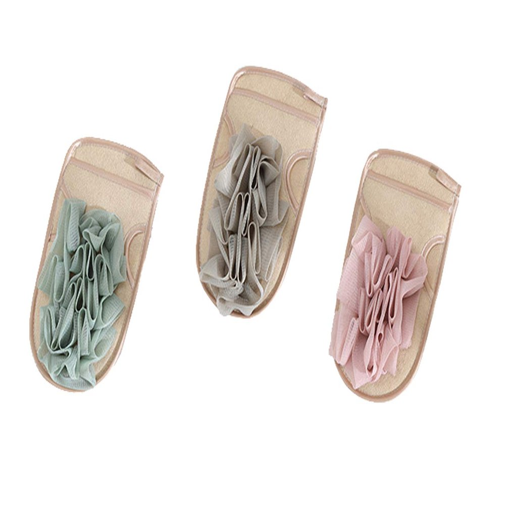 Flycheers Bath Sponge Back Double-Sided Dual-use Adult Bath Towels Exfoliating Bath Towels,Sponge Brushes Bath Mesh Brush Bath Shower Glove with Flower Bath Ball (Bath Sponge-3)