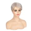 Swiking Short Pixie Cut Blonde Mix Grey Wigs for White Women Fluffy Synthetic Hair Women's Wig Heat Resistant Daily Halloween Party Full Wig view 2