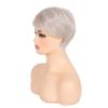 Swiking Short Pixie Cut Blonde Mix Grey Wigs for White Women Fluffy Synthetic Hair Women's Wig Heat Resistant Daily Halloween Party Full Wig view 3