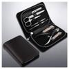 zxb-shop Nail Clippers Kit Black 8 Piece Set Professional Pedicure Nail Tools Travel Portable Stainless Steel Beauty Set Men Nail Cover Set Manicure Pedicure (Color : A) view 1