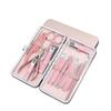 zxb-shop Manicure Set Pink Women's Stainless Steel Nail Care Tools Beauty Manicure Set Household Eyebrow Knife Pedicure Set (15 Pieces) Nail Clippers Pedicure Kit (Color : A) view 1