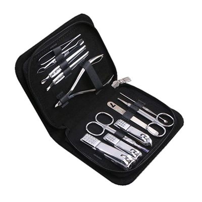 zxb-shop Manicure Set Black Leather Bag Nail Clippers Set Nail Scissors Ear Selection Pedicure Tool Set Rectangular Nail Care Box White (Set of 9) Nail Clippers Pedicure Kit (Color : A)