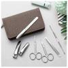 zxb-shop Stainless Steel Nail Cutter Kit Travel Clippers Silver Set Eyebrow Scissors Ear Choose Nail Clippers Makeup Tool (7 Pieces) Manicure Pedicure Set view 3