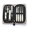 zxb-shop Manicure Set Black Rectangle Manicure Set Household Stainless Steel Ear Pick Nail Manicure Tool Travel Carry Bag (8 Piece Set) Nail Clippers Pedicure Kit view 1