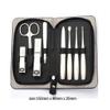 zxb-shop Manicure Set Black Rectangle Manicure Set Household Stainless Steel Ear Pick Nail Manicure Tool Travel Carry Bag (8 Piece Set) Nail Clippers Pedicure Kit view 2