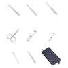 zxb-shop Manicure Set Black Rectangle Manicure Set Household Stainless Steel Ear Pick Nail Manicure Tool Travel Carry Bag (8 Piece Set) Nail Clippers Pedicure Kit view 3