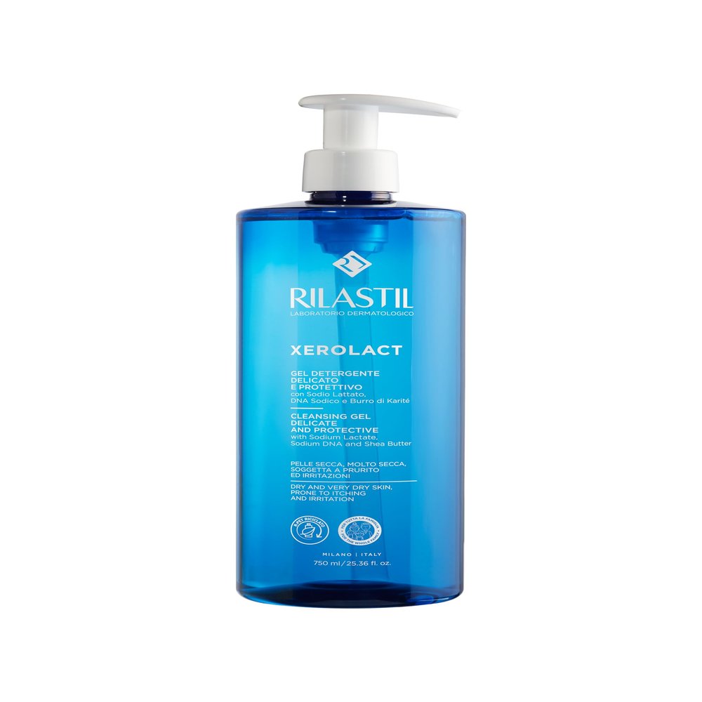 Rilastil Xerolact - Gel Limpiador Reparador para Piel Seca con Tendencia al Rascado e Irritacin, 750 Mililitros