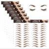 4D Hair-like Eyebrow Tattoo Stickers - 88 Pairs Waterproof Brown Imitation Ecological Lazy Natural Makeup Tool for Women (Classic Pattern) view 1