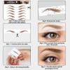 4D Hair-like Eyebrow Tattoo Stickers - 88 Pairs Waterproof Brown Imitation Ecological Lazy Natural Makeup Tool for Women (Classic Pattern) view 2