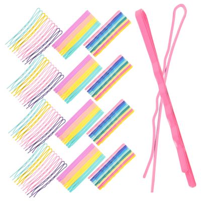 140pcs One word color hair clip baby barrettes metal bobby kids hair clips small mini hair mini bobby Hair Styling Clips colorful hair clips metal hairpins alloy girl bracket candy