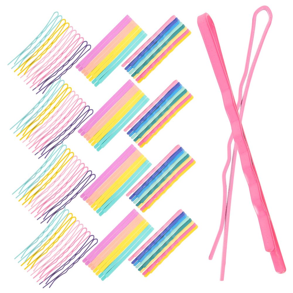 140pcs One word color hair clip baby barrettes metal bobby kids hair clips small mini hair mini bobby Hair Styling Clips colorful hair clips metal hairpins alloy girl bracket candy