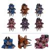 SOLUSTRE 6pcs Rhinestone Floral Hair Claw Clips Three-tooth Duckbill Design Duckbill Accessories for Women and Girls for Special Occasions and Everyday Use view 2