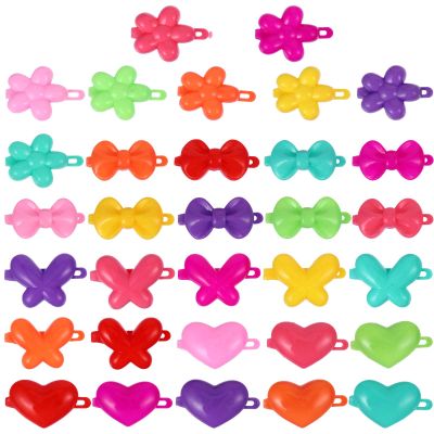 100pcs cartoon mini barrette clips bow hair clip christmas hair barrettes Heart Hair Clip love Hairpins christmas bobby pins kids suit Simple issue card toddler plastic