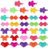 100pcs cartoon mini barrette clips bow hair clip christmas hair barrettes Heart Hair Clip love Hairpins christmas bobby pins kids suit Simple issue card toddler plastic view 1