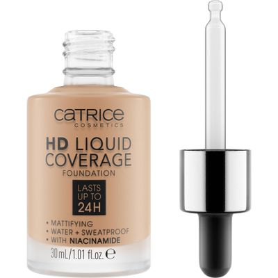 Catrice | HD Liquid Coverage Foundation | Flawless, High Coverage | Vegan & Cruelty Free (050 | Rosy Ash)