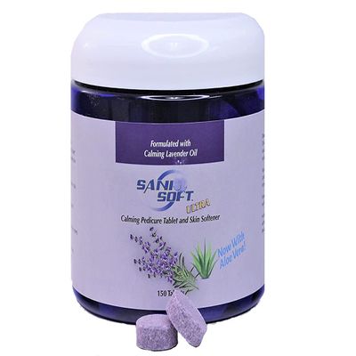 Sanicare - Pedicure Tablets for Foot Soaks, Whiten Nails, Softens Skin with Aloe Vera, All Natural, Vegan, 150 count (Lavender)
