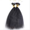 RJ HAIR 30inch Indian Kinky Straight Human Hair Micro Loop Hair 100 Strand Black Brown Color Ring Loop Hair Extensions For Women (26inch 100 strand, Color 4#) view 2