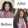 RJ HAIR 30inch Indian Kinky Straight Human Hair Micro Loop Hair 100 Strand Black Brown Color Ring Loop Hair Extensions For Women (26inch 100 strand, Color 4#) view 4