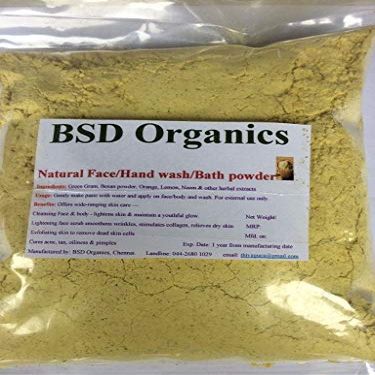 BSD Organics Natural Herbal face wash & bath scrub powder/Cara &Bano (500 Gram / 1.1 Pound)