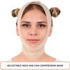 Post Surgery Neck and Chin Compression Garment Wrap Bandage for Women, Face Slimmer, Jowl Tightening, Neck Coverage, Chin Lifting Strap (L) view 2