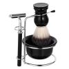 4pcs Pogonotomy Tool Set Razor with Brush Beard Razor with Bowl Men Shaving Kit Manual Razor Stainless Steel Razor Beard Razor with Stand Beard Brush for Men Shaving Tools view 1