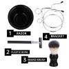4pcs Pogonotomy Tool Set Razor with Brush Beard Razor with Bowl Men Shaving Kit Manual Razor Stainless Steel Razor Beard Razor with Stand Beard Brush for Men Shaving Tools view 3