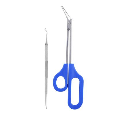 Sonew Long Handled Toenail Clippers, Stainless Steel Nail Scissors with Nails File Pedicure Nail Tool Set for The Elderly and People with Limited Mobility