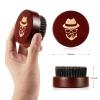 Beard Brush, Pure Boar Bristle Black Walnut Wood Beard Comb Brush for Men To Tame and Soften Your Facial Hair view 3