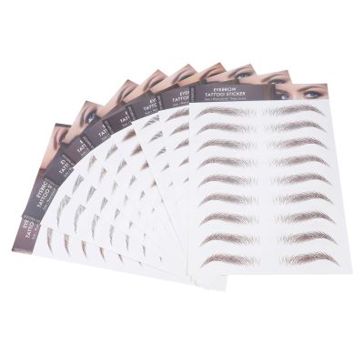 Beaupretty Eyebrow Wig Kit 9 Sheets of Temporary Brow Stickers 6d Hair-like Easy to Apply for Thyroid Conditions