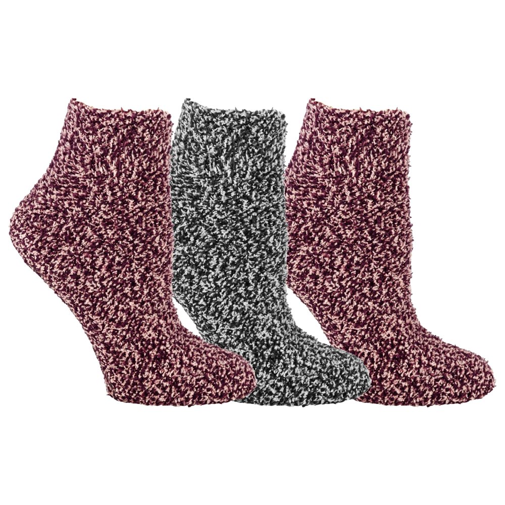 Dr. Scholl's Womens Low Cut Soothing Spa - Lavender & Vitamin E Infused 2 3 Pair Packs Bottom Grippers Socks, Black/Gray, Burgundy/Peach, 4-10 US