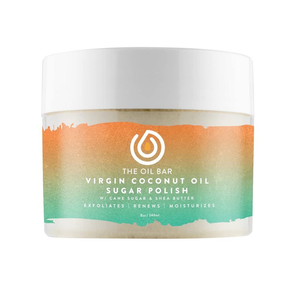 Amber White Scented Virgin Coconut Oil Sugar Polish - 8 oz.
