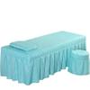 3pcs Set Beauty Salon Massage Table Bed Sheet Skirt SPA Bedspread Full Cover with Pillowcase, Stool Cover view 1