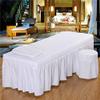 3pcs Set Beauty Salon Massage Table Bed Sheet Skirt SPA Bedspread Full Cover with Pillowcase, Stool Cover view 1