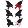 Beaupretty 3 Pairs Devil Horn Hairpin Bat Hair Clips Cosplay Props Decorative Headdres for Halloween Festive view 4