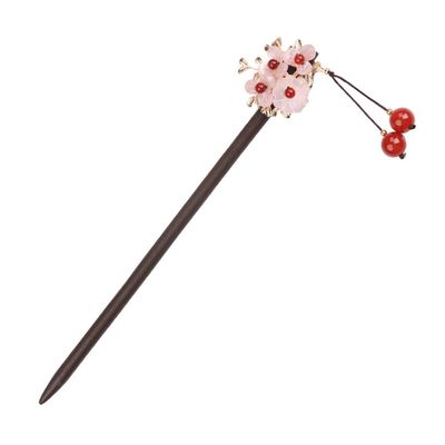1Pc Bead Hairpin Ancient Hair Sticks Updo pin Retro chopsticks decorative s japanese Retro pin japandi decor pearl woman wooden temperament