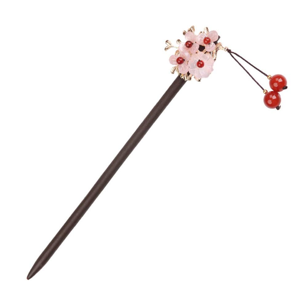 1Pc Bead Hairpin Ancient Hair Sticks Updo pin Retro chopsticks decorative s japanese Retro pin japandi decor pearl woman wooden temperament